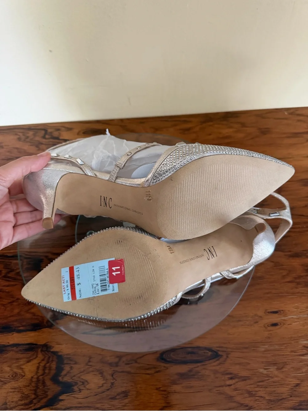 I.N.C. International Concepts Carma Evening Kitten Heel Pumps size 11